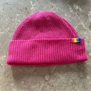 Kurt Geiger Pink Knitted Beanie Hat